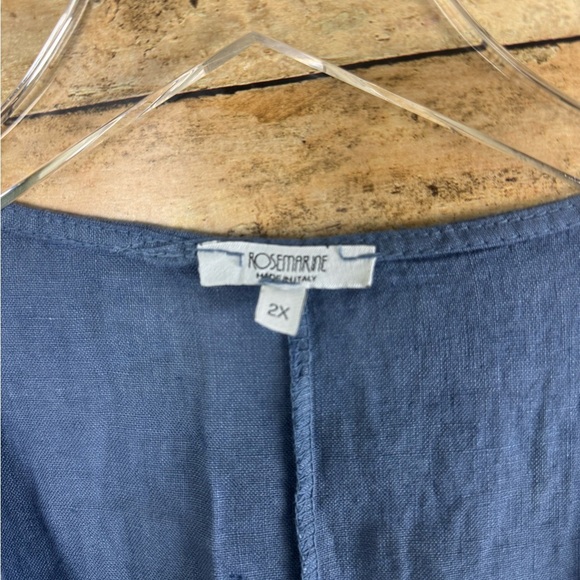 ROSEMARIE  Made in Italy Sleeveless Blue Women's Top Sz 2X - Picture 5 of 5